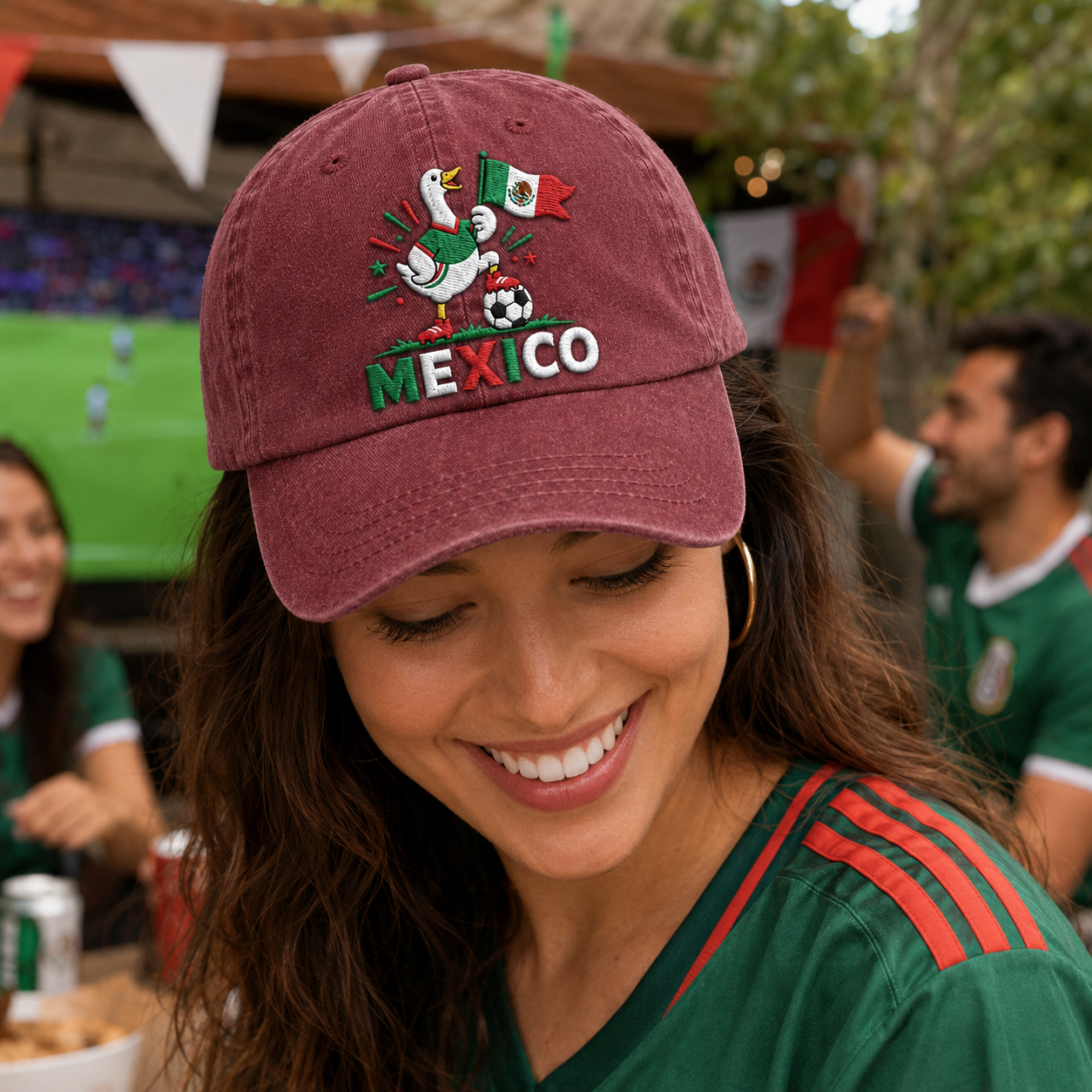 Mexico Goose Embroidered Washed Cap - Washed Cap - lifestyle