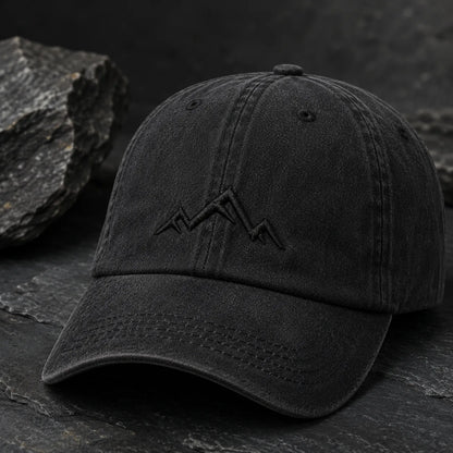 Minimalist Mountain Washed Cap - washed cap - alternate angle