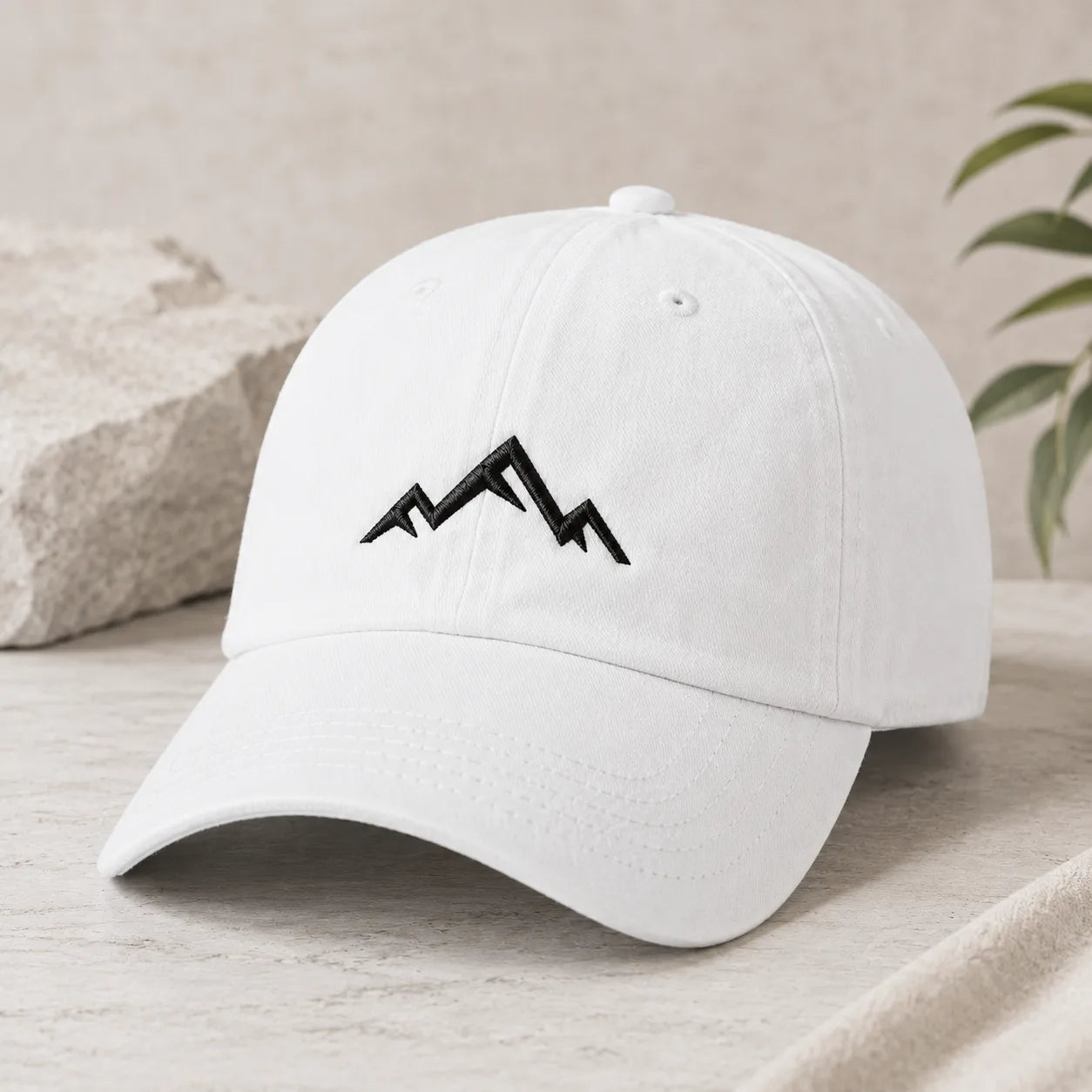 Minimalist Mountain Washed Cap - washed cap - detail