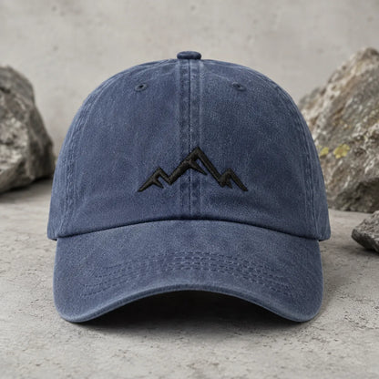 Minimalist Mountain Washed Cap - washed cap - front view