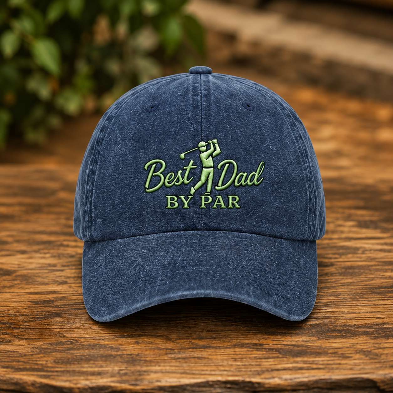 Best Dad By Par Washed Cap, Golf Father Hat for Father's Day