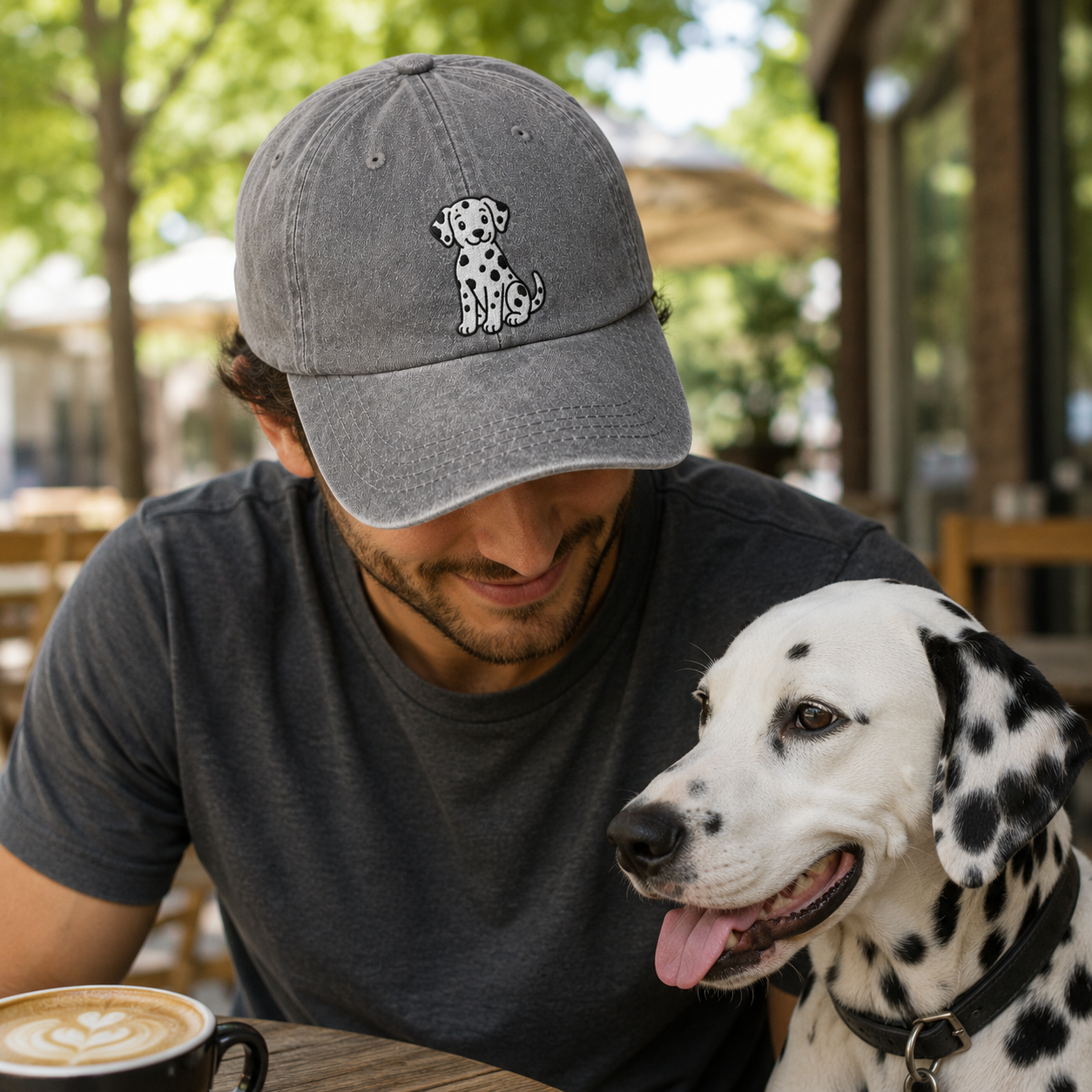 Dalmatian Daisy Washed Cap - Washed Cap - front view