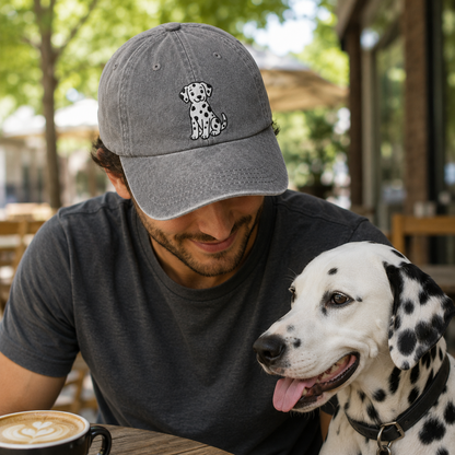 Dalmatian Daisy Washed Cap - Washed Cap - front view