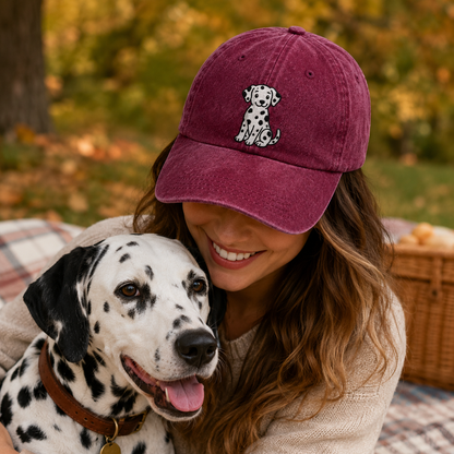Dalmatian Daisy Washed Cap - Washed Cap - front view