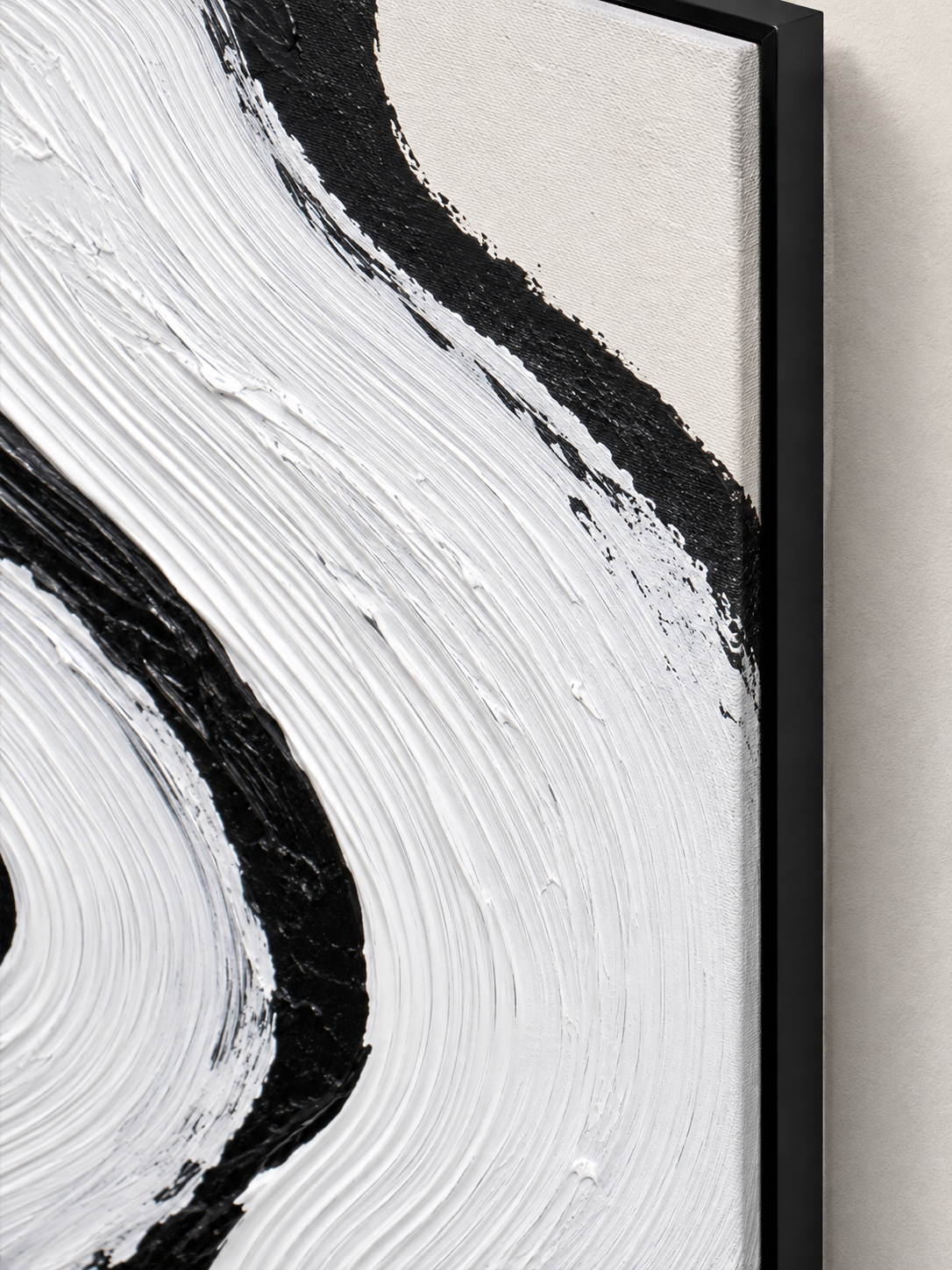 Monochrome Abstract Wall Art - Wall Art Decor - close-up - monochrome abstract wall art, black white wall decor