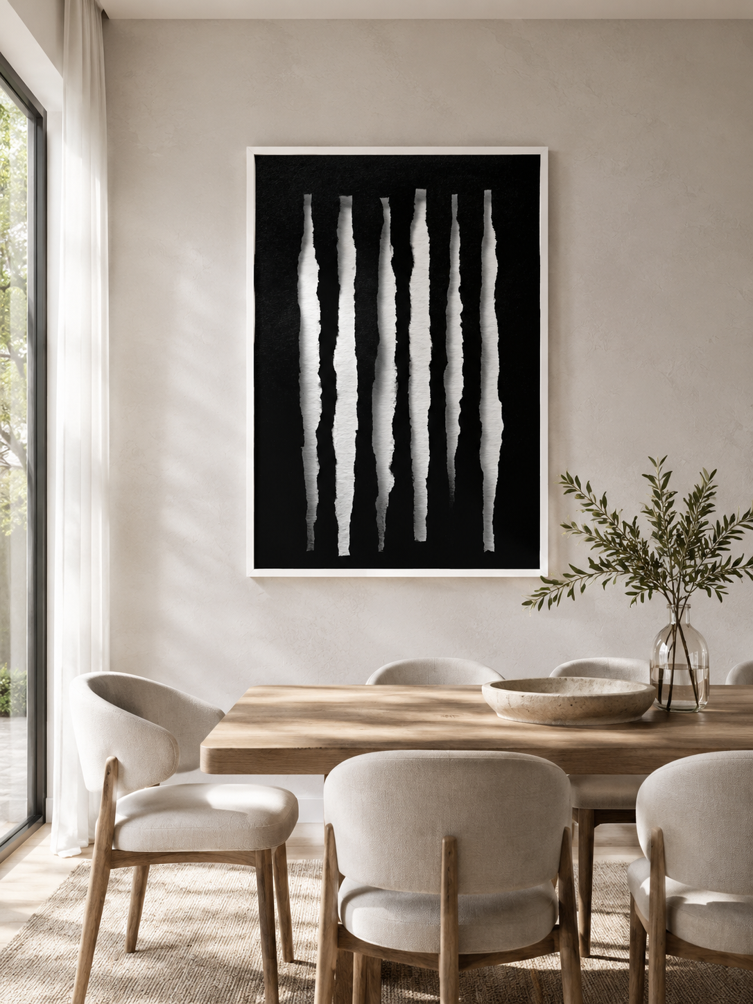 Monochrome Minimalist Wall Art - Wall Art Decor - close-up - monochrome minimalist wall art, black white art print