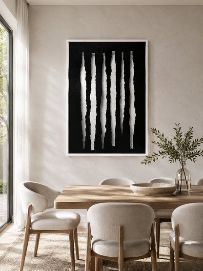 Monochrome Minimalist Wall Art - Wall Art Decor - close-up - monochrome minimalist wall art, black white art print