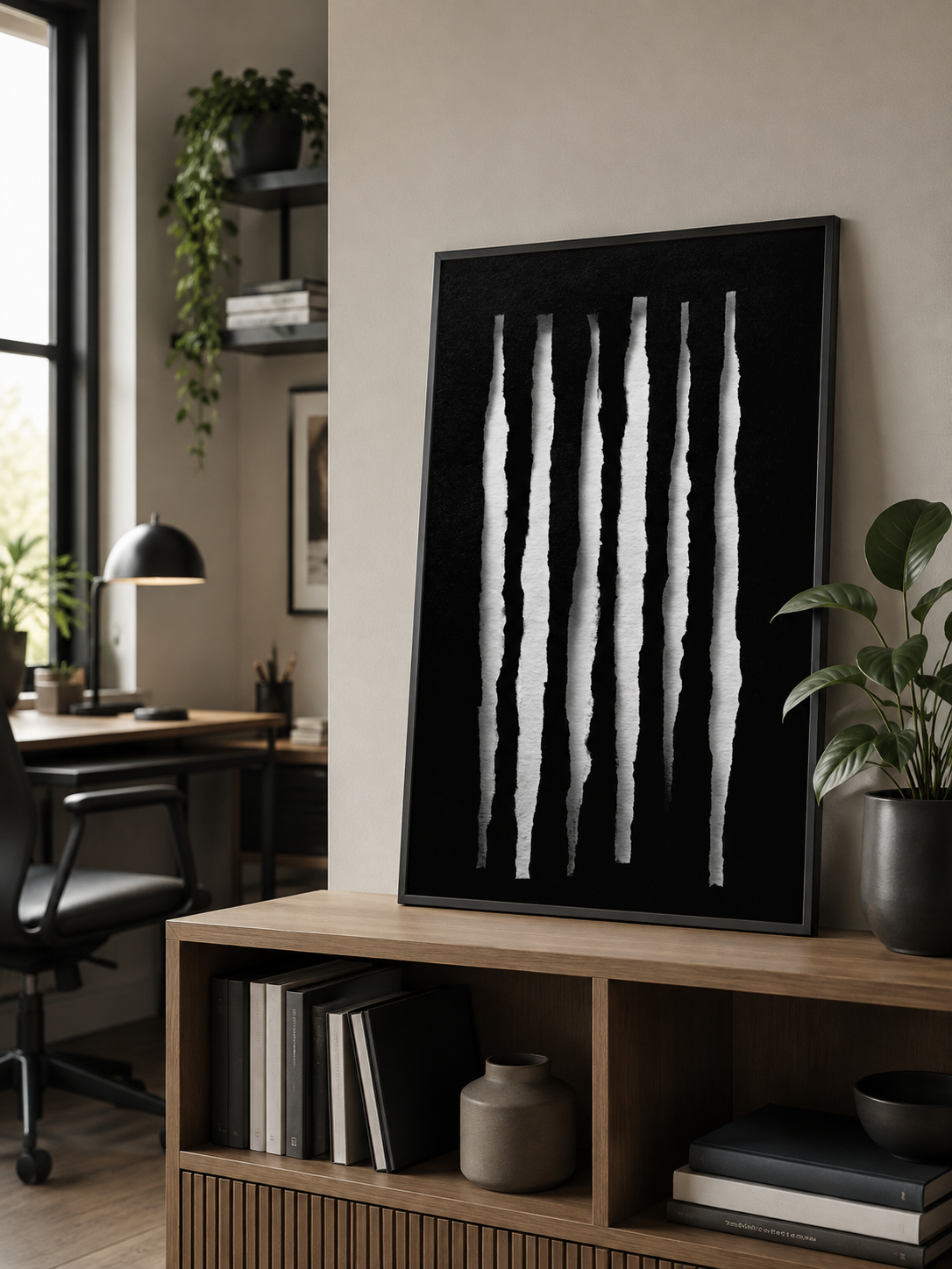 Monochrome Minimalist Wall Art - Wall Art Decor - packaging - monochrome minimalist wall art, black white art print