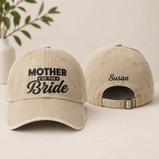 Mother of the Bride Washed Cap - Washed Cap - front view
