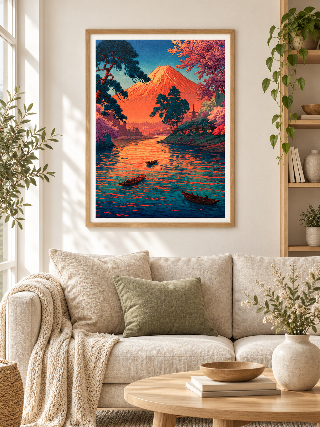 Mount Fuji Art Print - Wall Art Decor - detail view - mount fuji art print, mount fuji decor