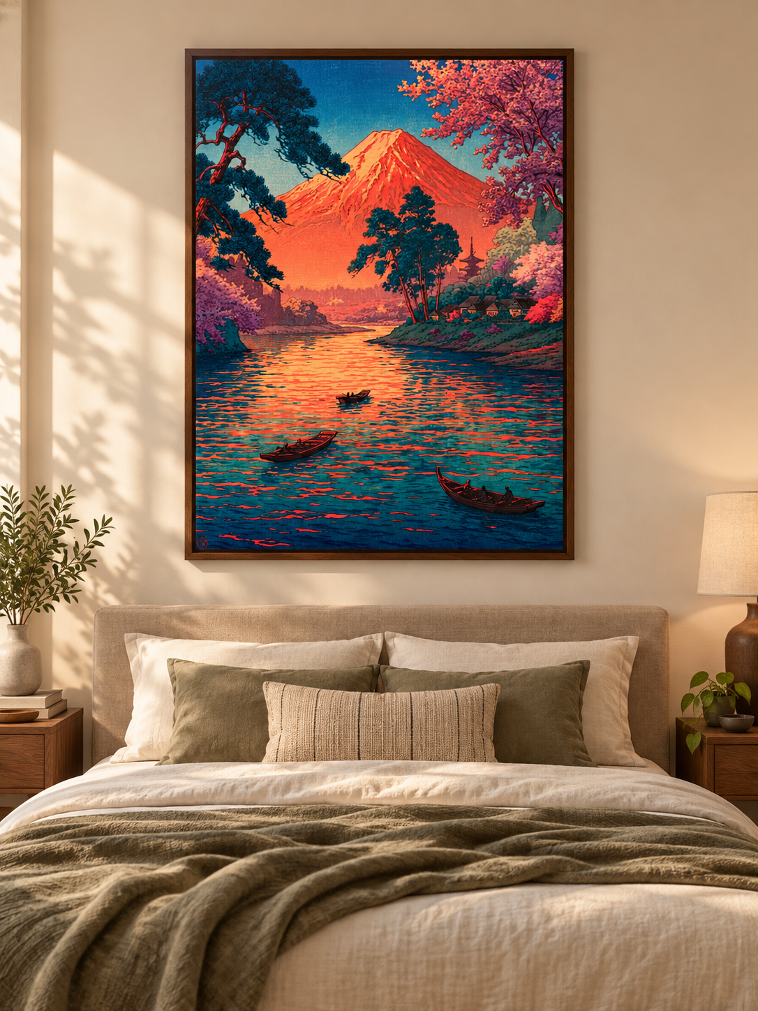 Mount Fuji Art Print - Wall Art Decor - lifestyle shot - mount fuji art print, mount fuji decor