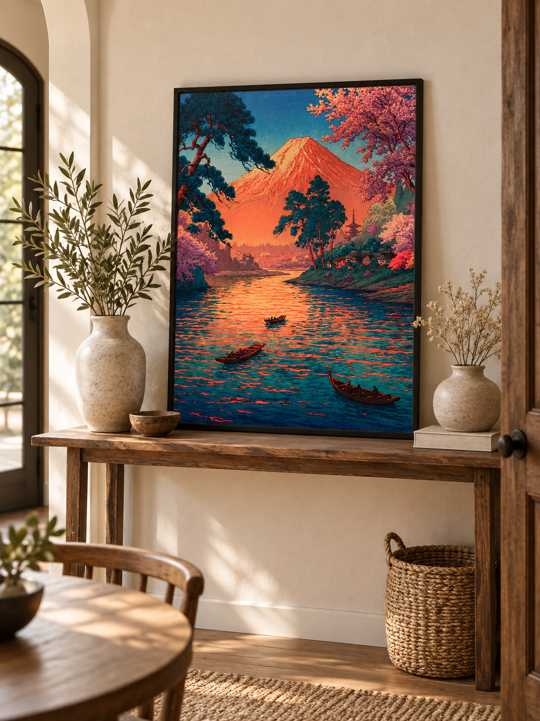 Mount Fuji Art Print - Wall Art Decor - alternate angle - mount fuji art print, mount fuji decor