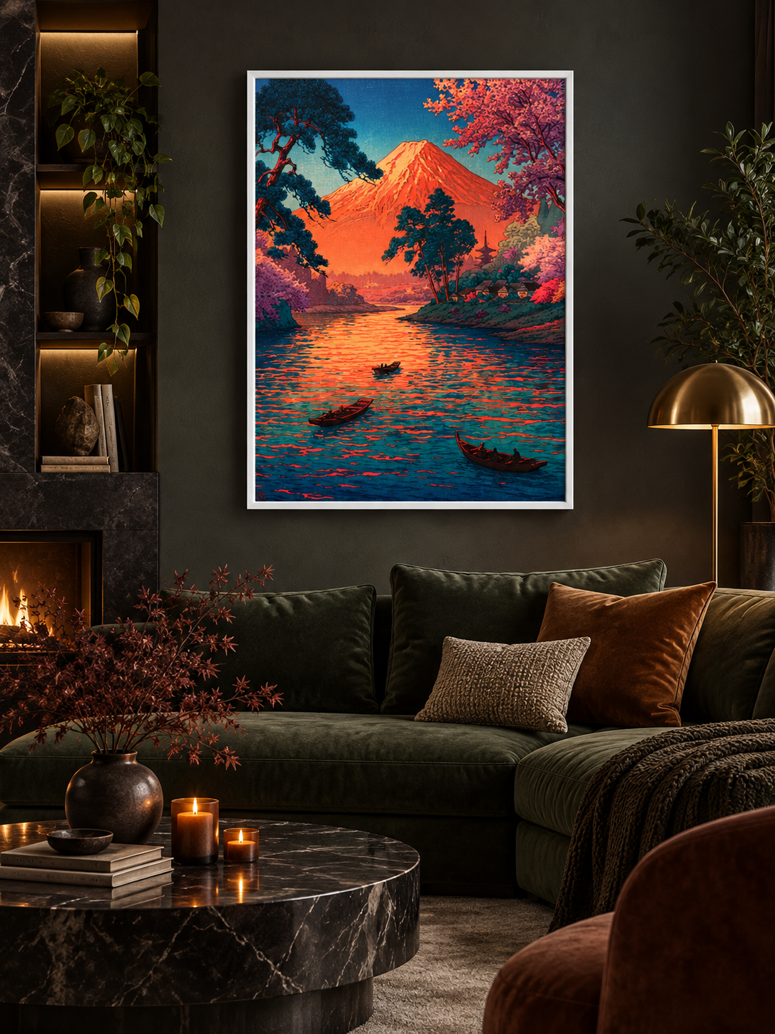 Mount Fuji Art Print - Wall Art Decor - detail view - mount fuji art print, mount fuji decor