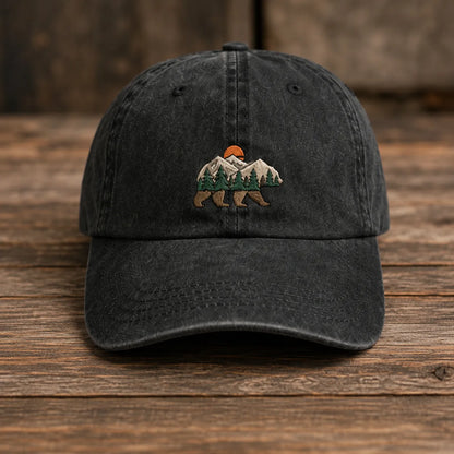 Mountain Bear Washed Cap - washed cap - alternate angle