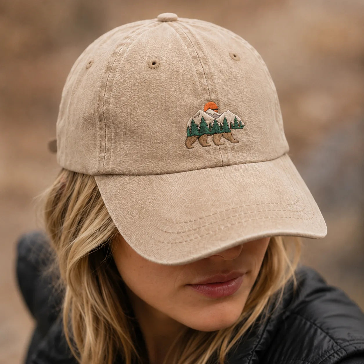 Mountain Bear Washed Cap - washed cap - lifestyle