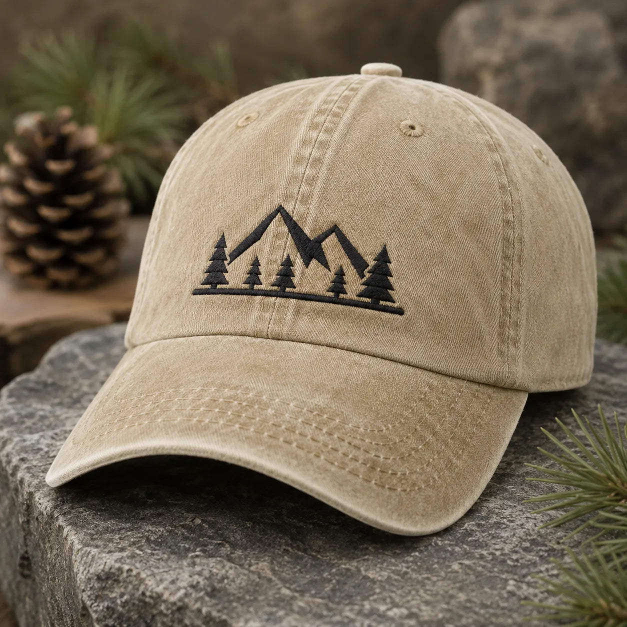 Mountain Pine Washed Cap - washed cap - front view