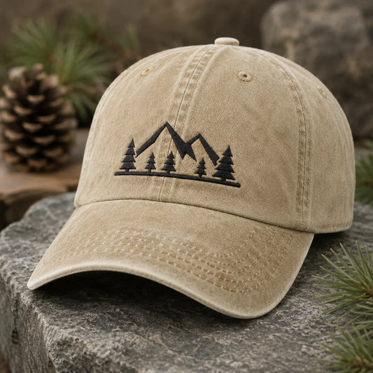 Mountain Pine Washed Cap - washed cap - front view