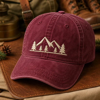 Mountain Pine Washed Cap - washed cap - side view