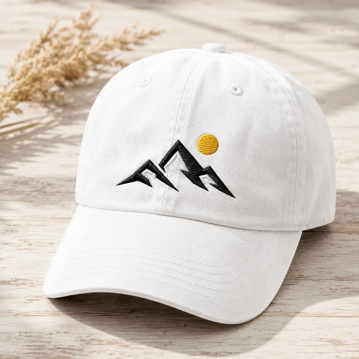 Mountain Sunset Washed Cap - washed cap - detail