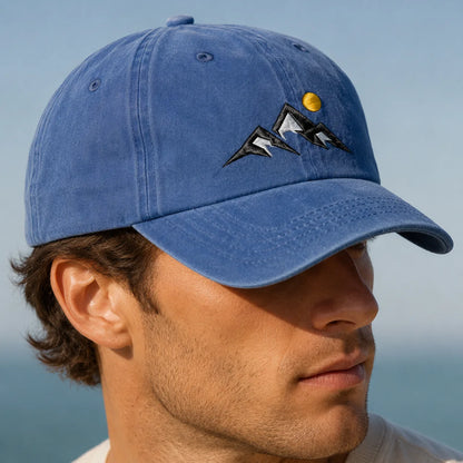 Mountain Sunset Washed Cap - washed cap - packaging