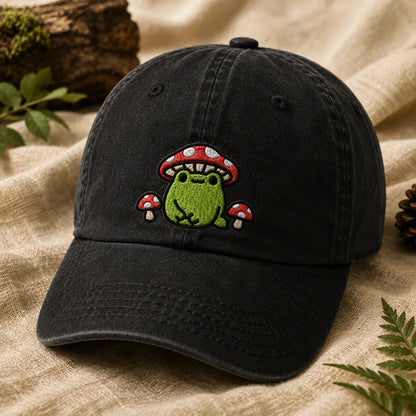 Mushroom Frog Washed Cap - washed cap - lifestyle