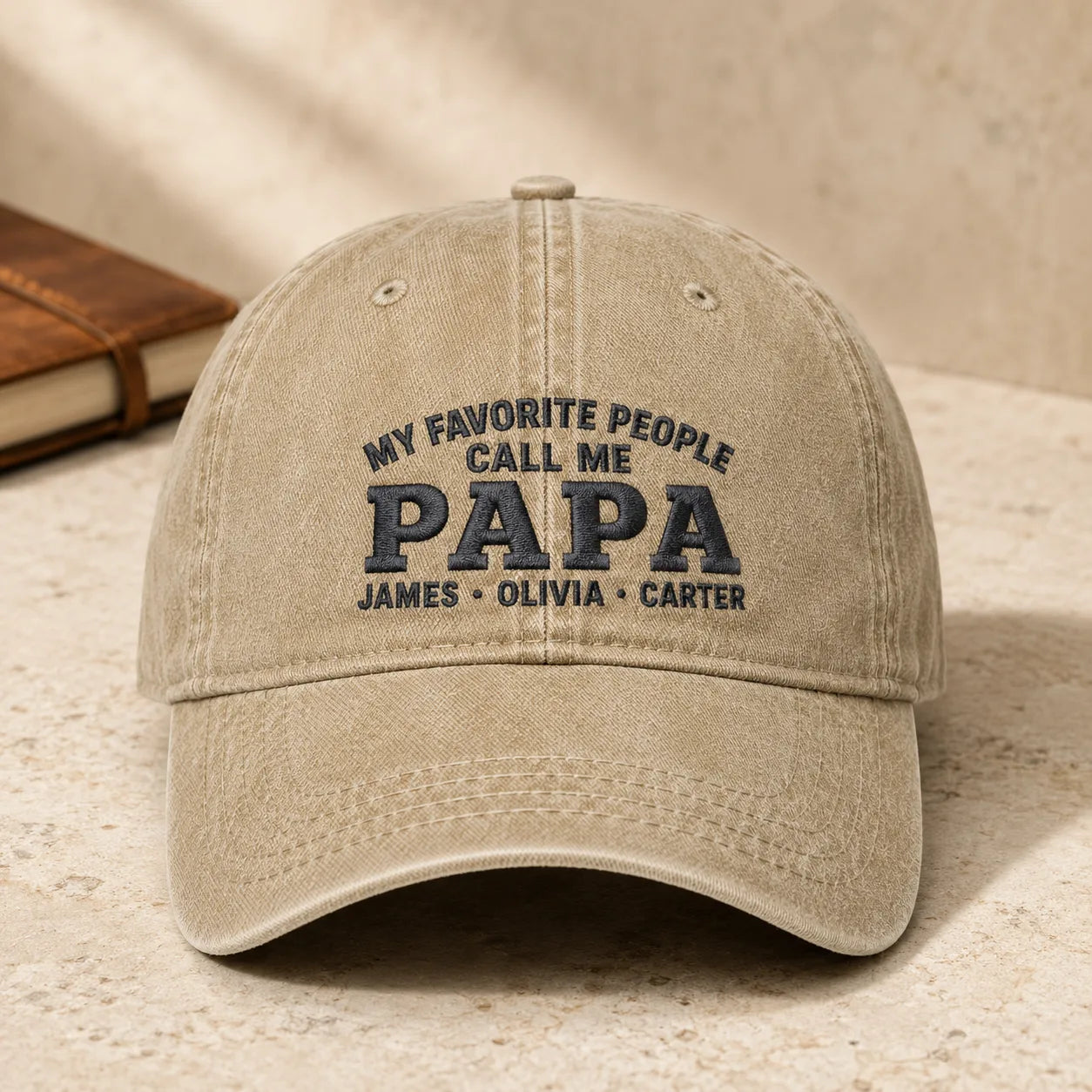 My Favorite People Call Me Papa Washed Cap - washed cap - lifestyle