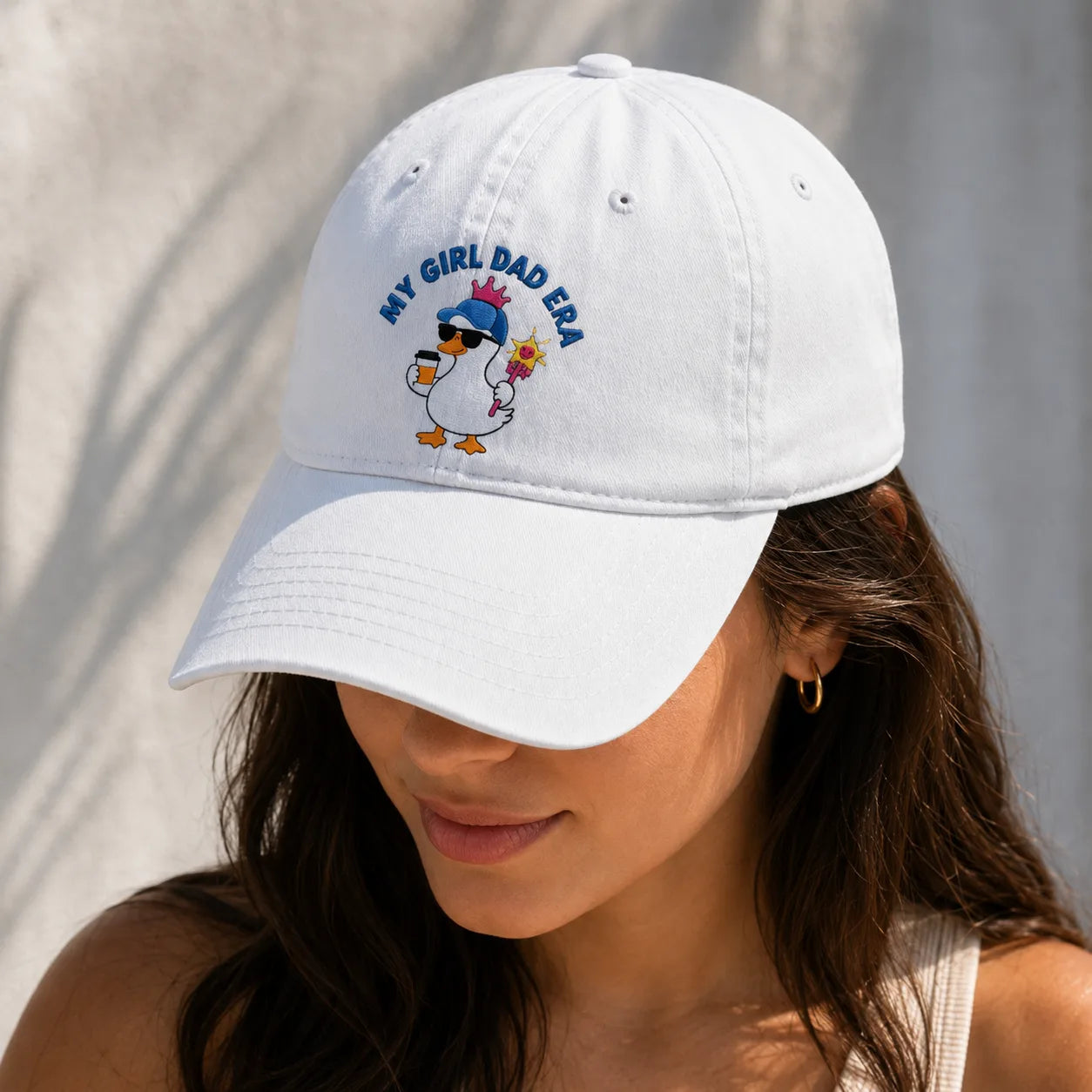 My Girl Dad Era Washed Cap - washed cap - front view