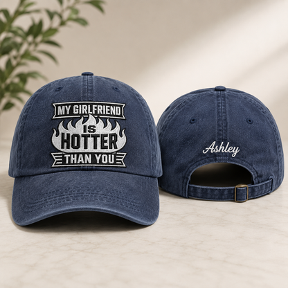 My Girlfriend Is Hotter Washed Cap - Washed Cap - front view