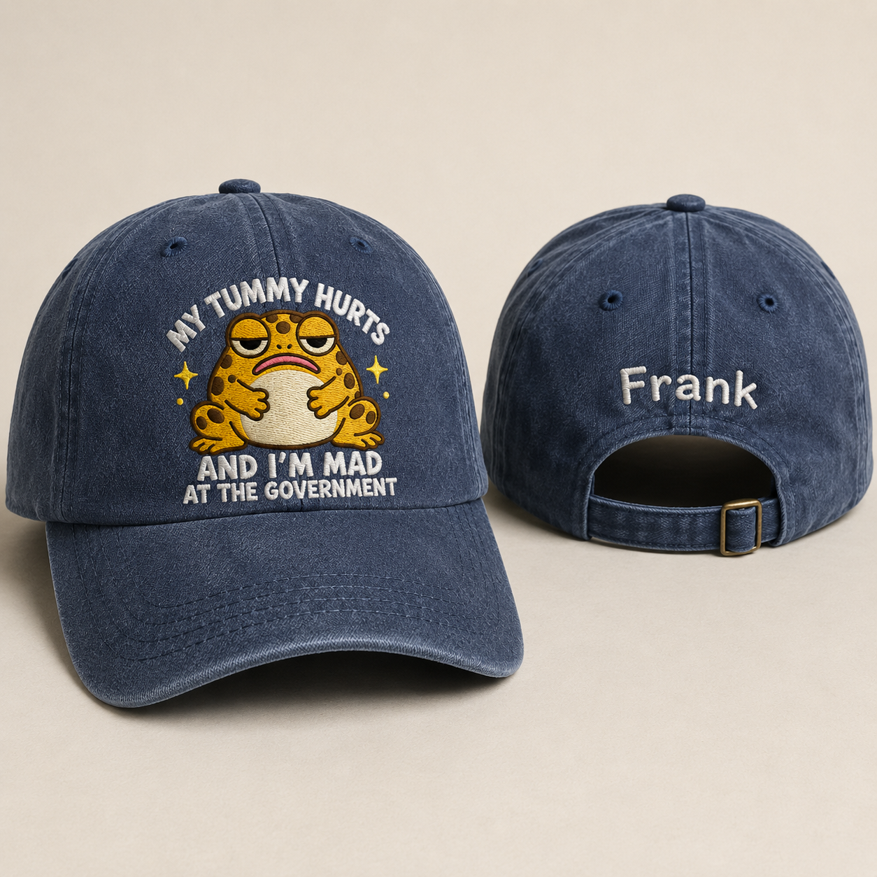 My Tummy Hurts Washed Cap - Washed Cap - front view