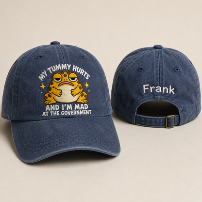 My Tummy Hurts Washed Cap - Washed Cap - front view