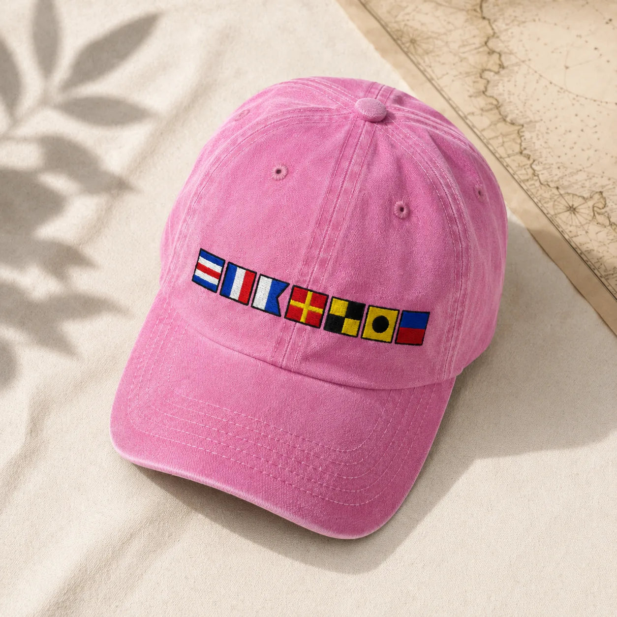 Nautical Signal Flag Washed Cap - washed cap - in use