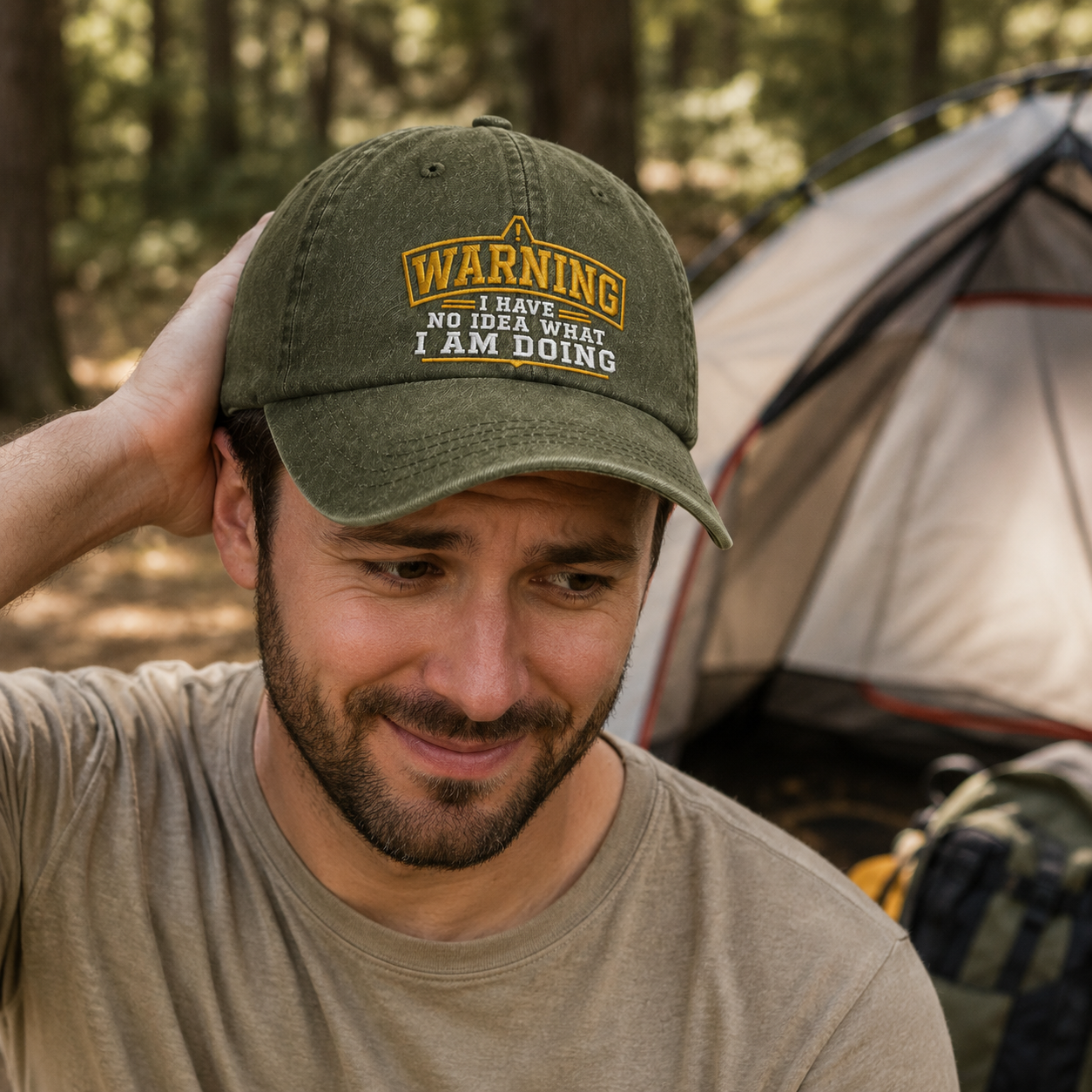 No Idea What I Am Doing Washed Cap - Washed Cap - lifestyle