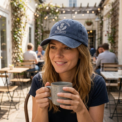 No Scotland No Party Washed Cap - Washed Cap - front view