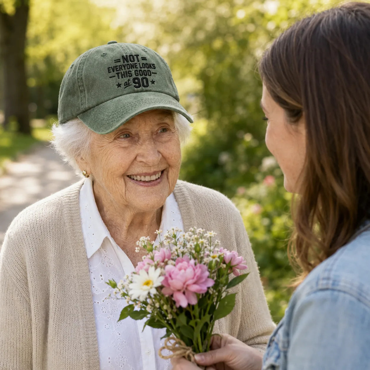 Not Everyone Looks This Good at 90 Aged Washed Cap - washed cap - detail