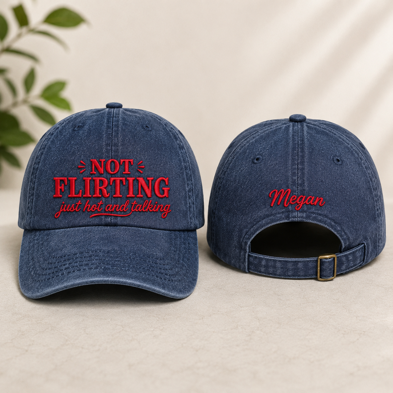 Not Flirting Washed Cap - Washed Cap - front view