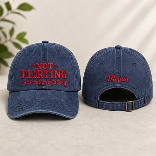 Not Flirting Washed Cap - Washed Cap - front view