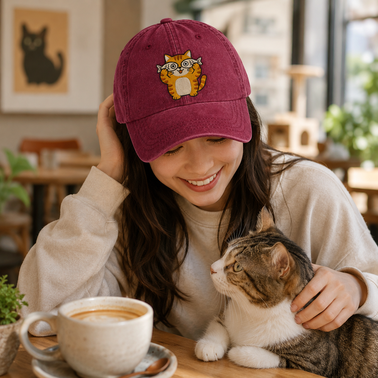 Oliver Cat Washed Cap - Washed Cap - detail