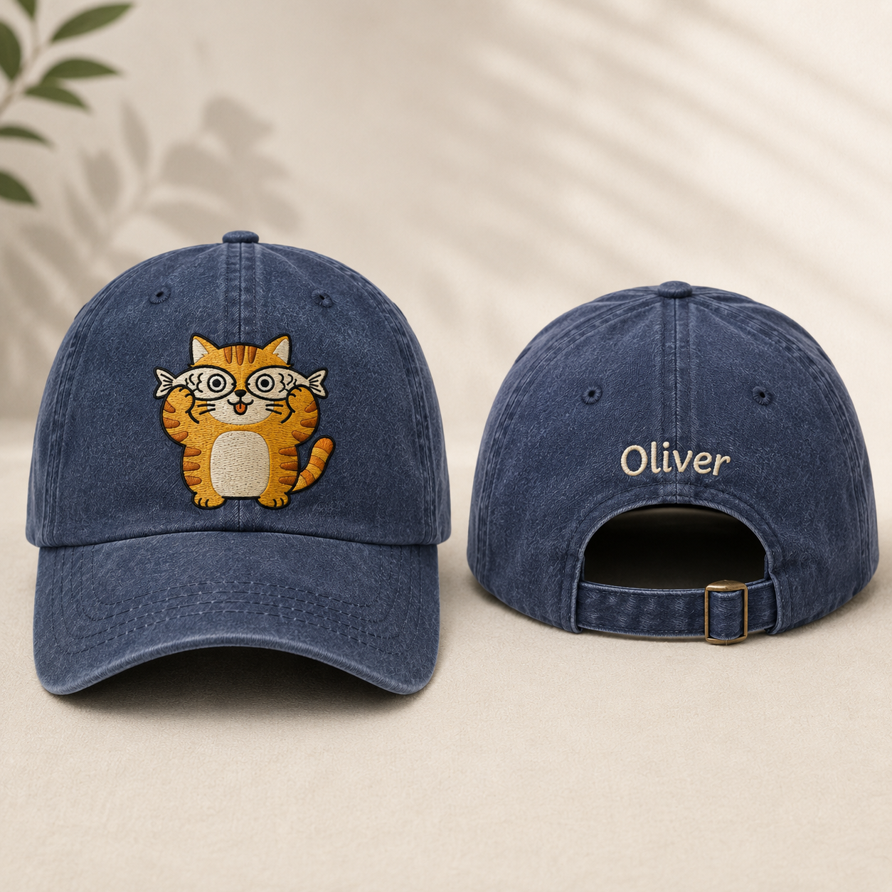 Oliver Cat Washed Cap - Washed Cap - front view