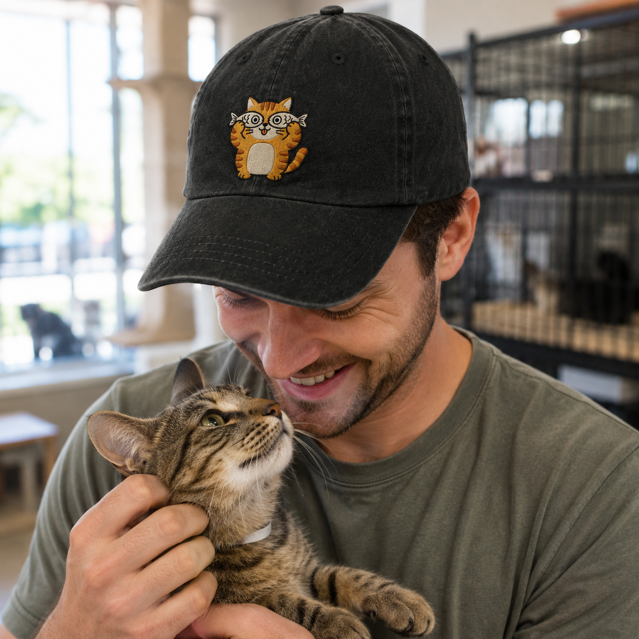 Oliver Cat Washed Cap - Washed Cap - lifestyle
