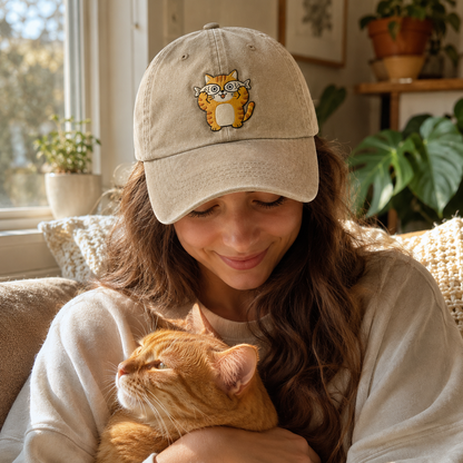 Oliver Cat Washed Cap - Washed Cap - side view