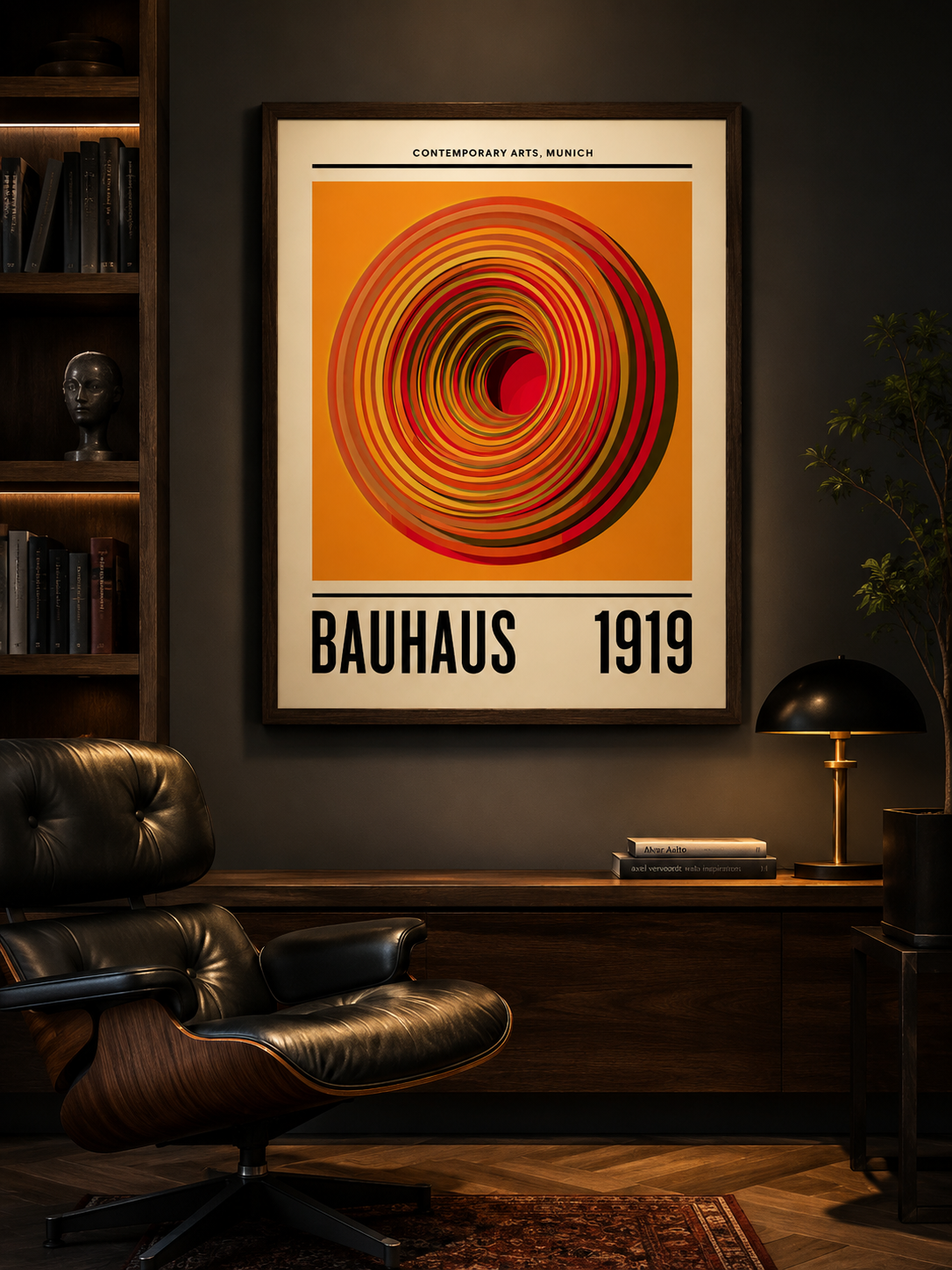 Orange Bauhaus Poster - Wall Art Decor - packaging - orange bauhaus poster, bauhaus wall art