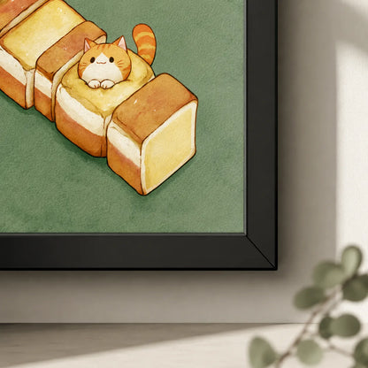 Orange Cat in Toast Wall Art Decor - Wall Art Decor - packaging