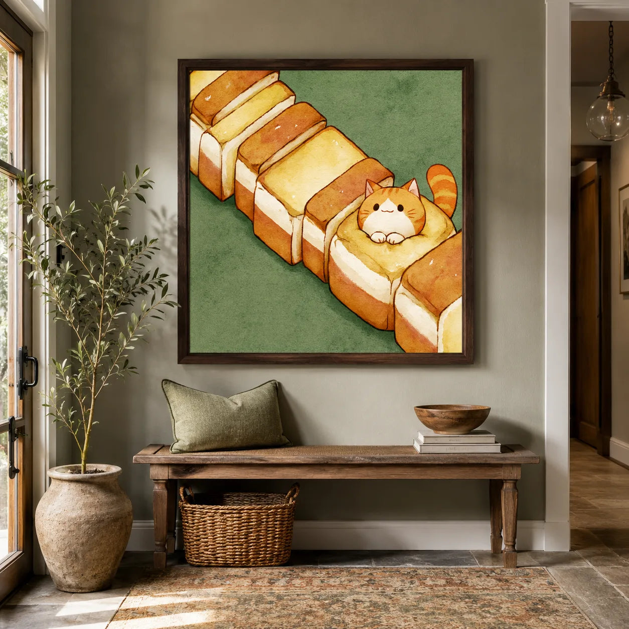 Orange Cat in Toast Wall Art Decor - Wall Art Decor - view 11