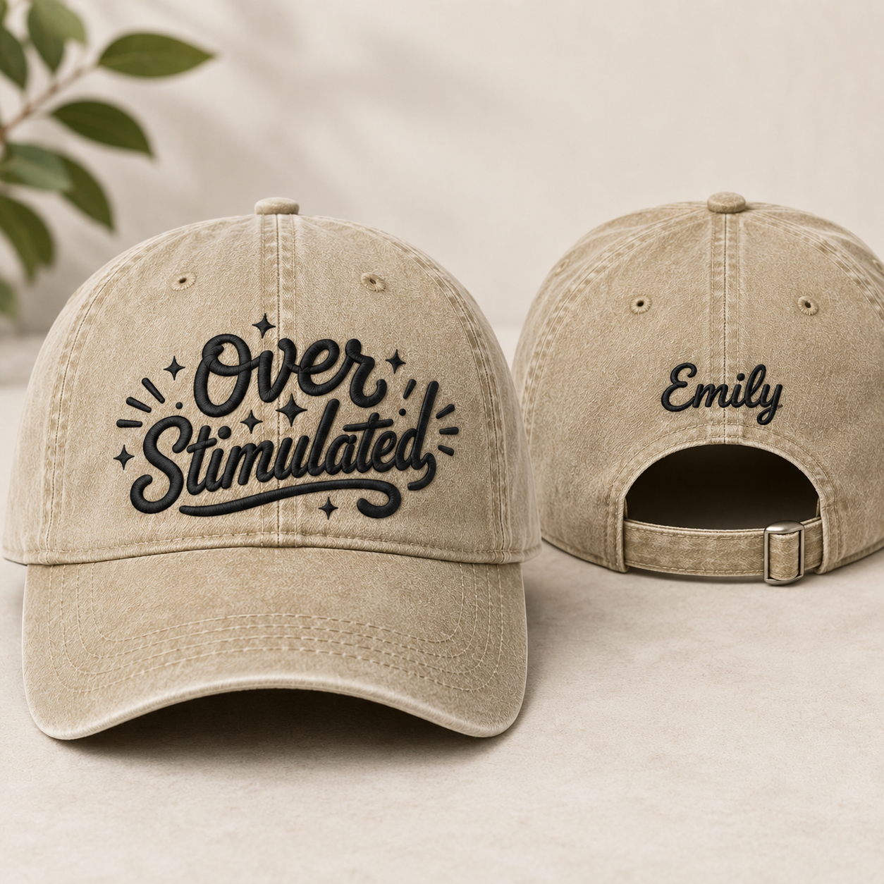 Over Stimulated Washed Cap - Washed Cap - front view