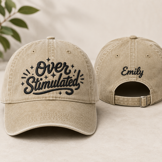 Over Stimulated Washed Cap - Washed Cap - front view