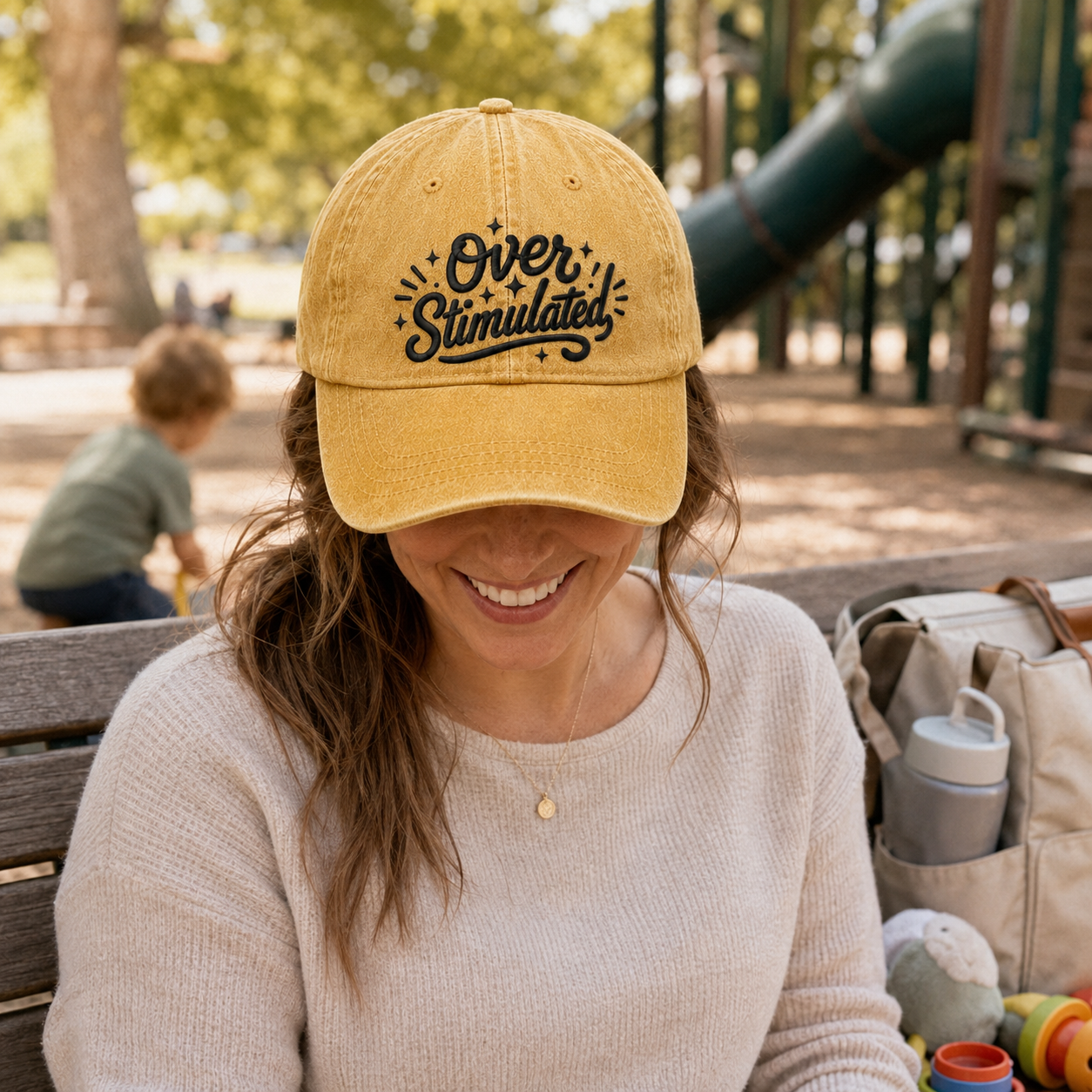 Over Stimulated Washed Cap - Washed Cap - lifestyle