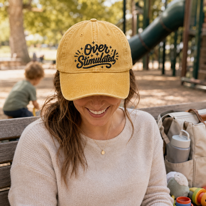 Over Stimulated Washed Cap - Washed Cap - lifestyle