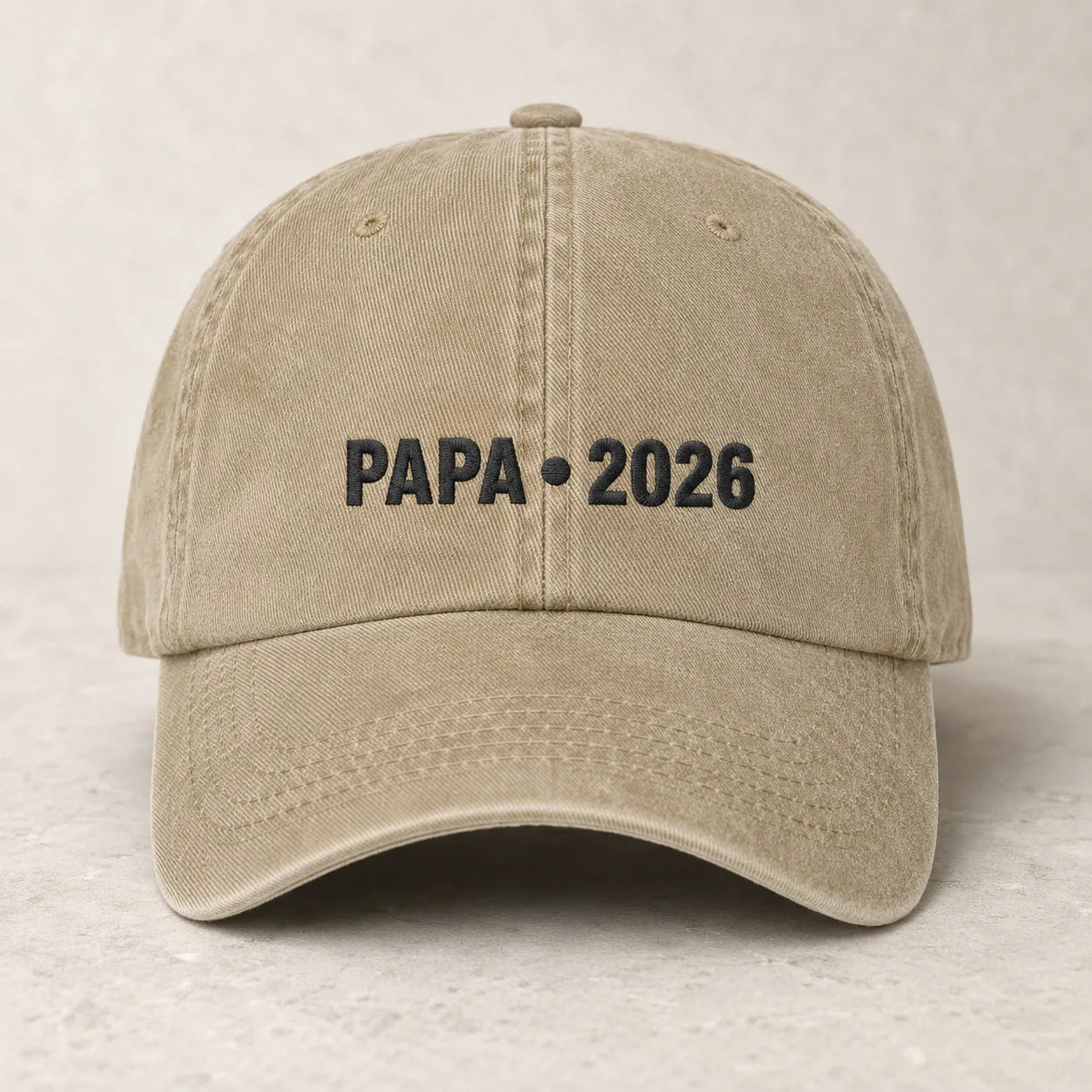 Papa 2026 Washed Cap - washed cap - front view