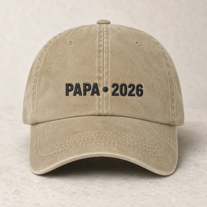 Papa 2026 Washed Cap - washed cap - front view