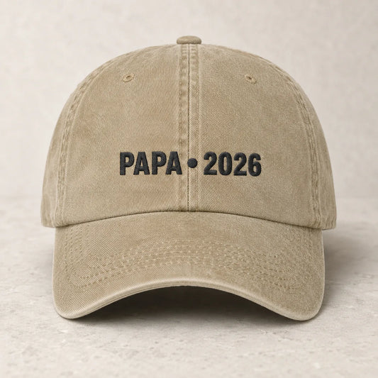Papa 2026 Washed Cap - washed cap - front view